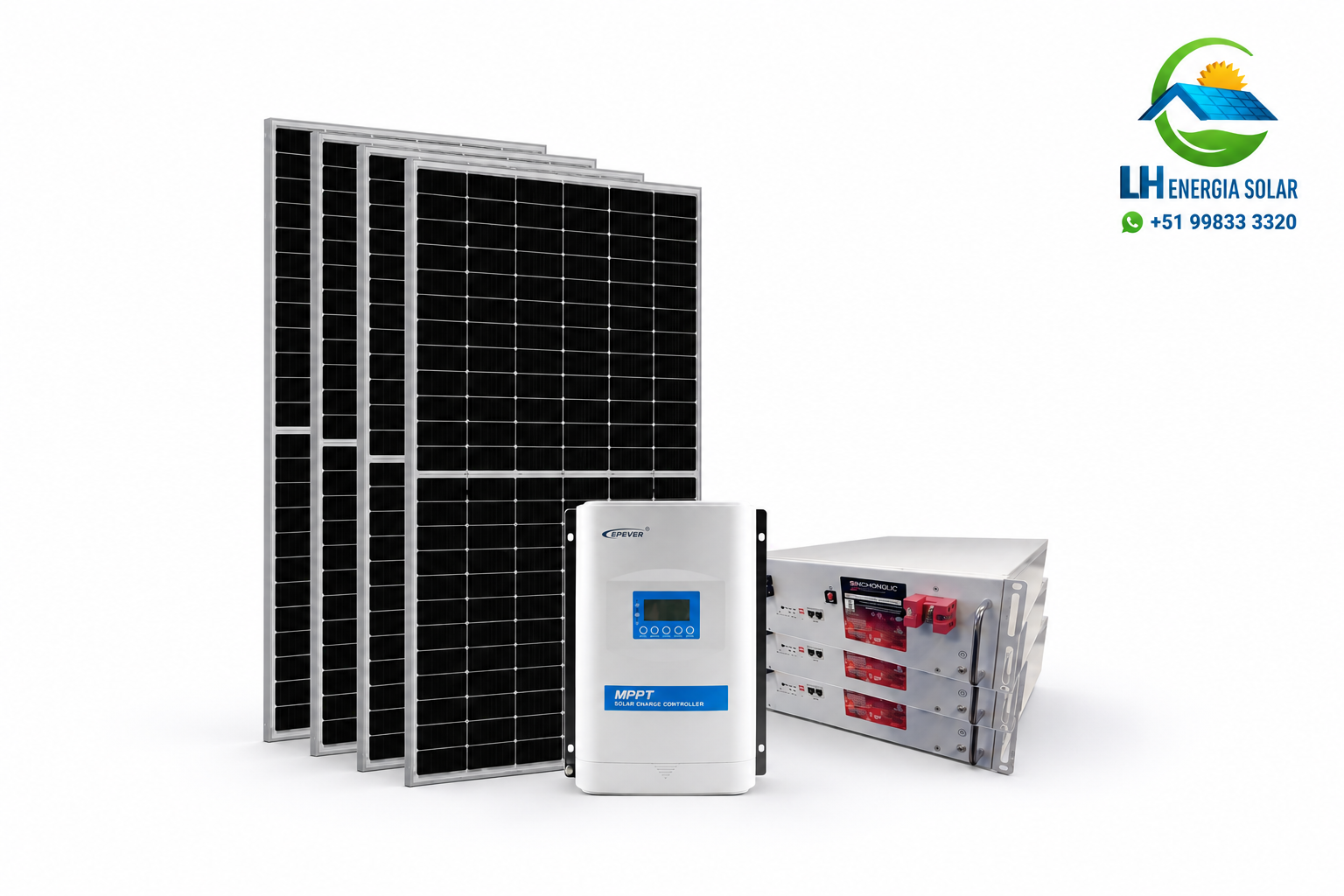 Kit de energia solar fotovoltaica em telhado